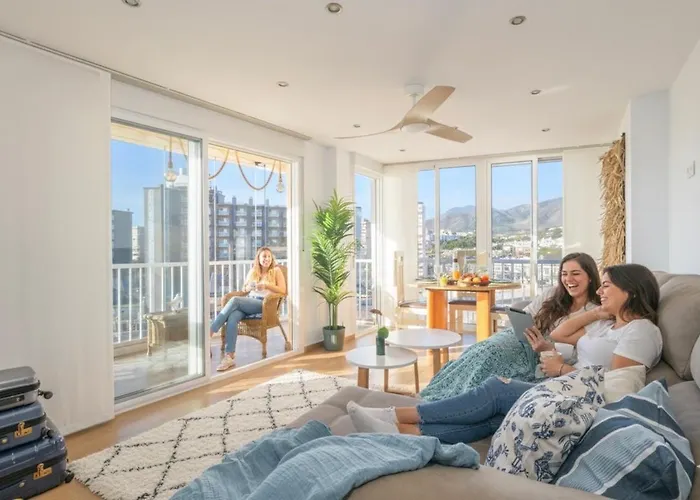 Terraza 1ª Linea Con Vistas En Playamar The Door * Торремолинос