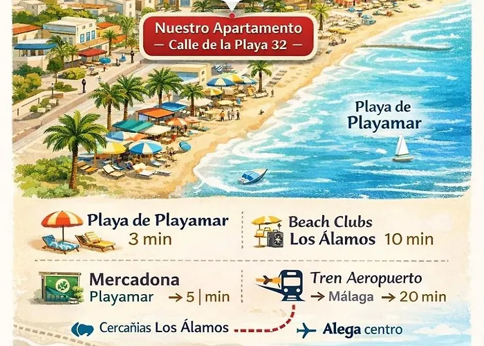 Terraza 1ª Línea Con Vistas En Playamar The Door *